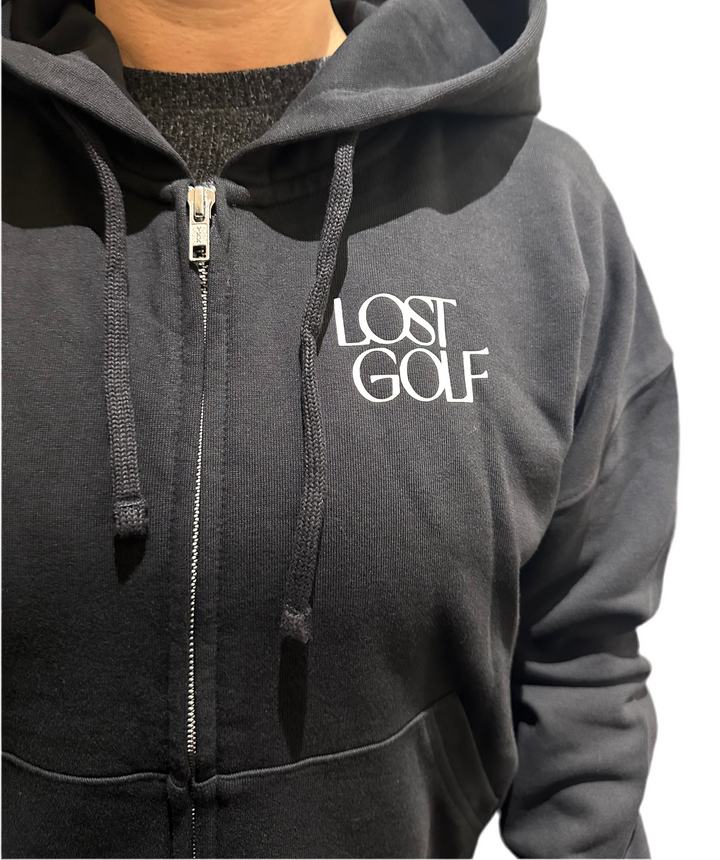 Ladies zip up hoodie gift Lost Golf